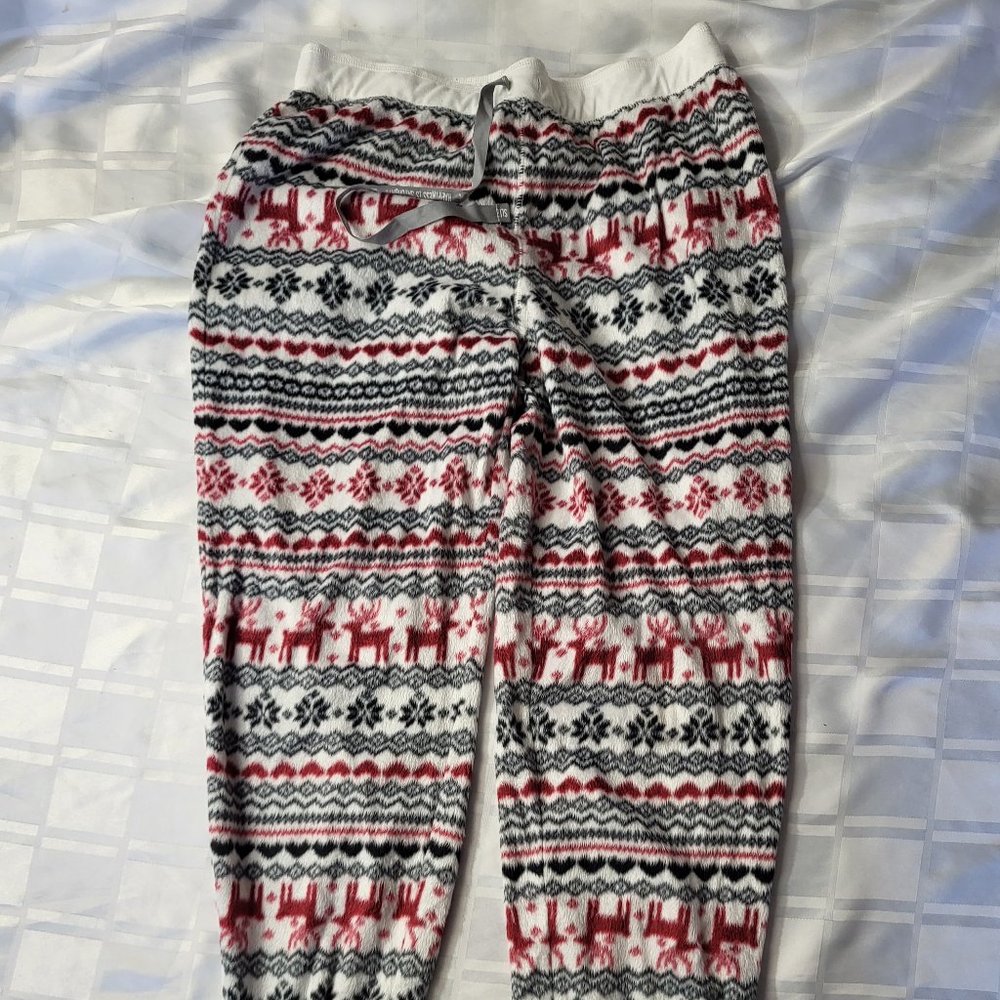 DENVER HAYES PAJAMA PANTS WARM COMFY WOMEN'S CHRISTMAS REINDEER FESTIVE MEDIUM